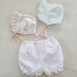 Vintage Bonnets + Bloomers Bundle 6-12 months